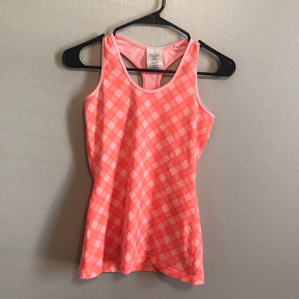 IVIVVA Bright Checker Plaid Print Racerback Tank Size Girls 12